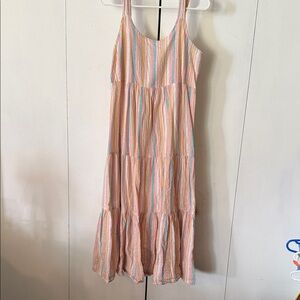 Striped Multicolor Midi Dress